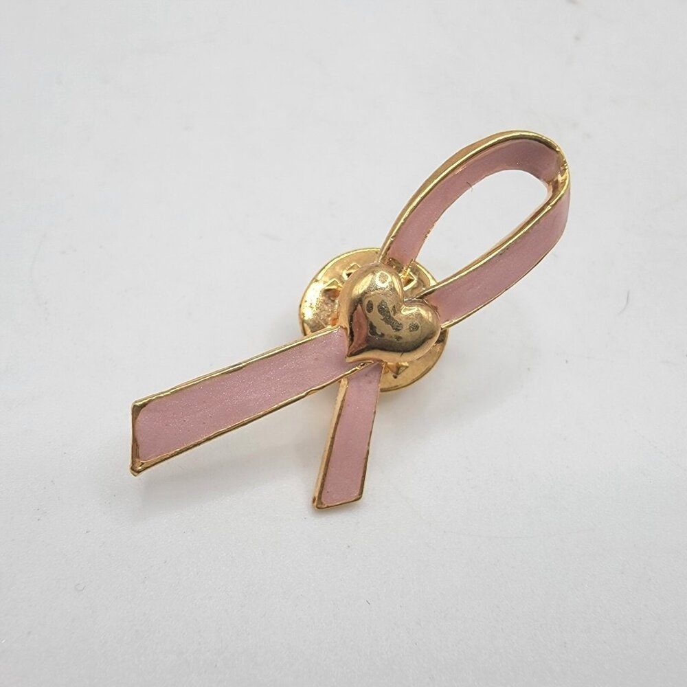 Avon Breast Cancer Awareness‎ Pink Enamel Pin Gold Tone